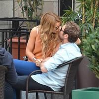 Brian McFadden and Vogue Williams kissing outside | Picture 64523